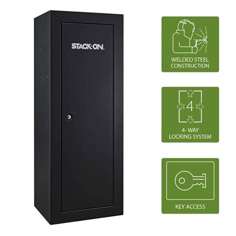 stack-on 14-gun steel security cabinet w pistol safe|stack able gun cabinet.